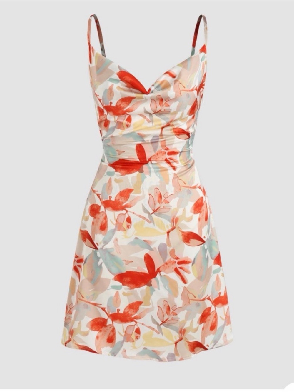 NWT Cider Women’s Floral Mini Dress in White, Red & Mint Size XL